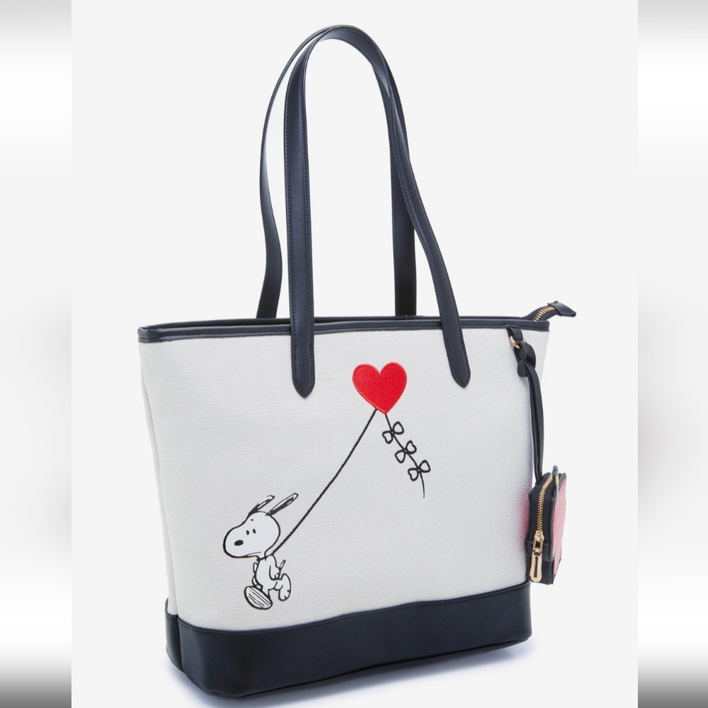 Peanuts Snoopy Heart Kite Tote Bag with Coin Purse